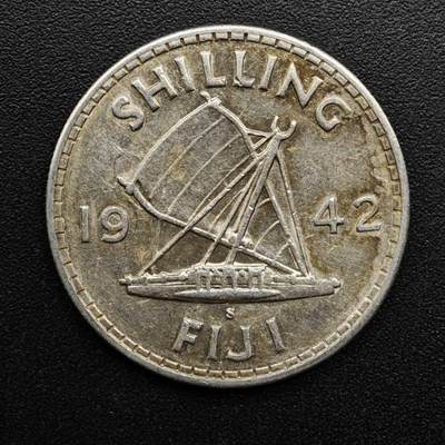 【淘币小摊】实时拍第八百六十三拍   小银币散币场   年前最后一周 之前的预留小年前全部发出 请更换最新收货地址  - 斐济1942年乔治六世一先令银币