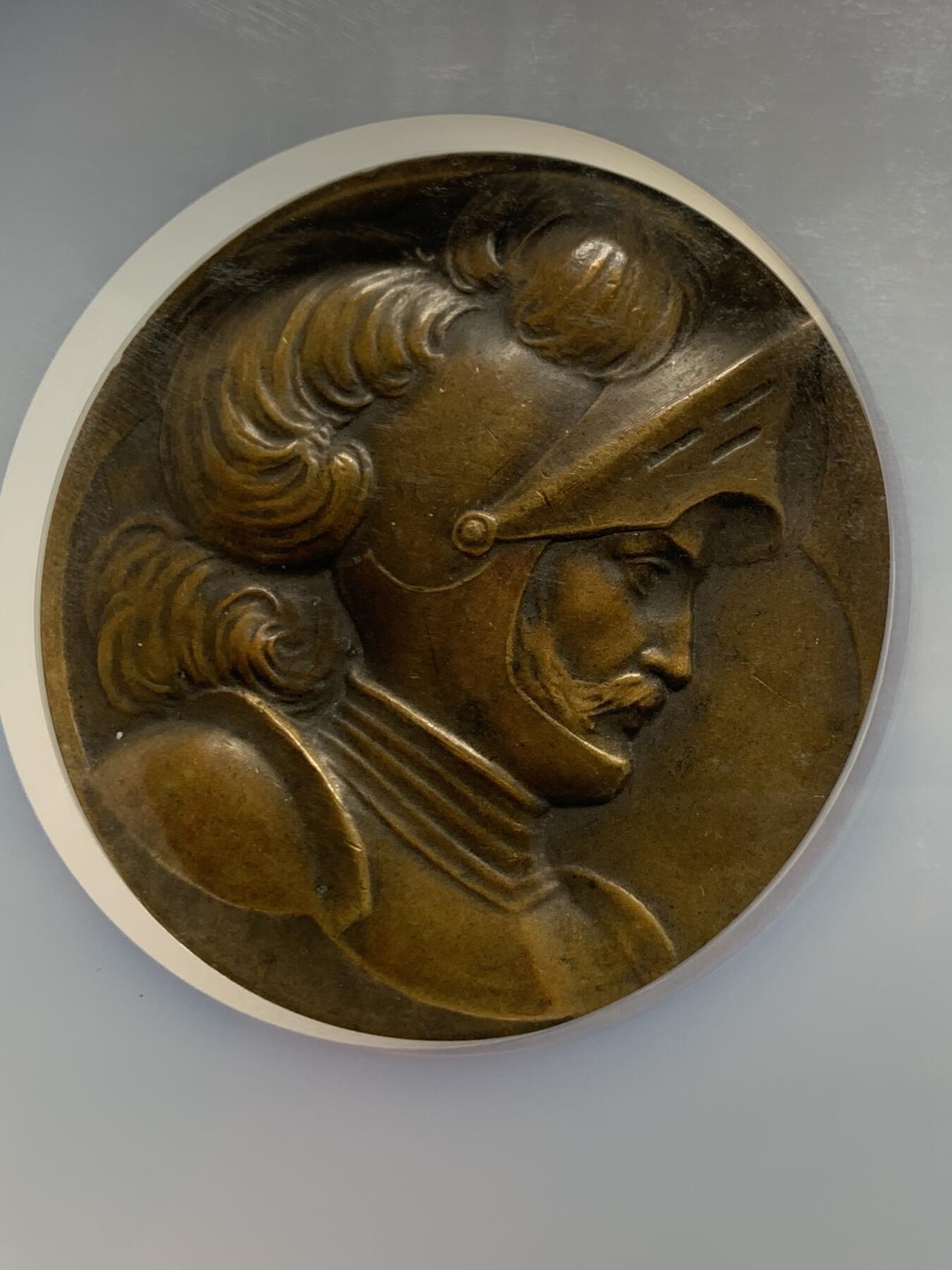 《竞宝斋》第465场 周日，周一，周二，3场连拍 （全场包邮）欢迎送拍 NGC MS62BN 1927年法国巴黎军事击剑协会铜章，50mm，加大加厚盒。