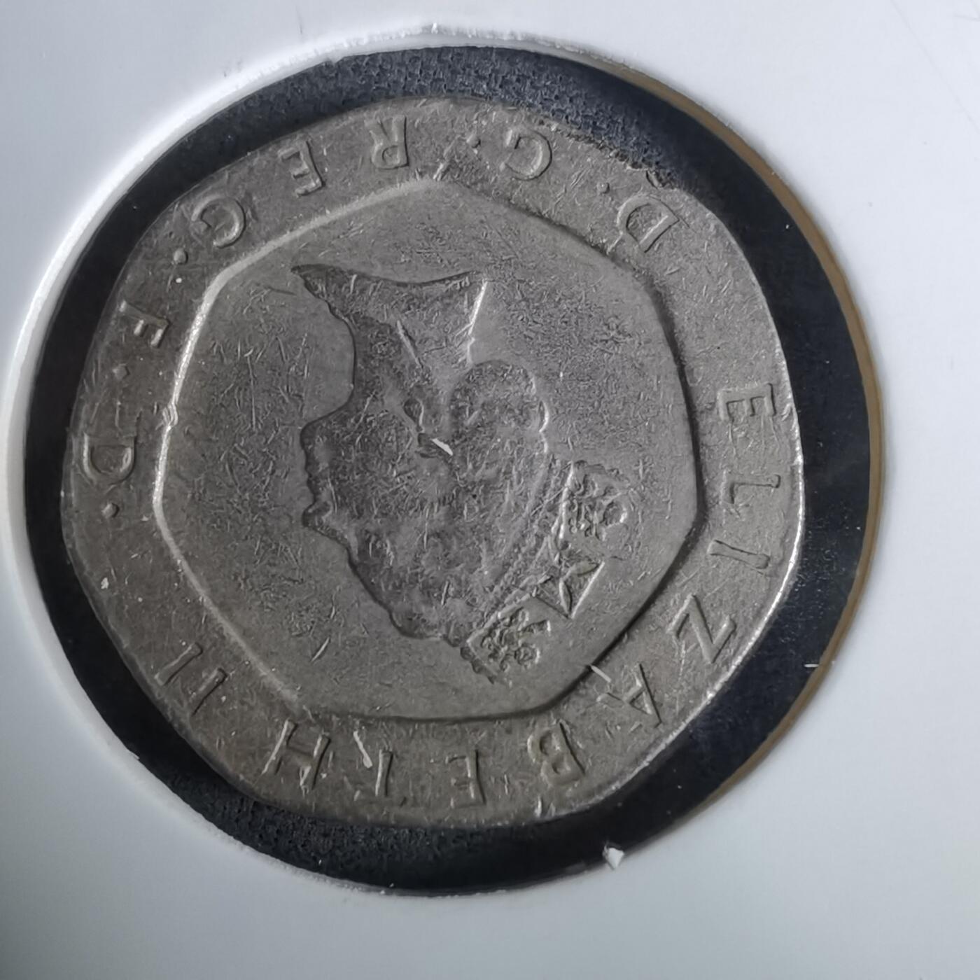 沼泽如烟--第984场 英国1990年20便士