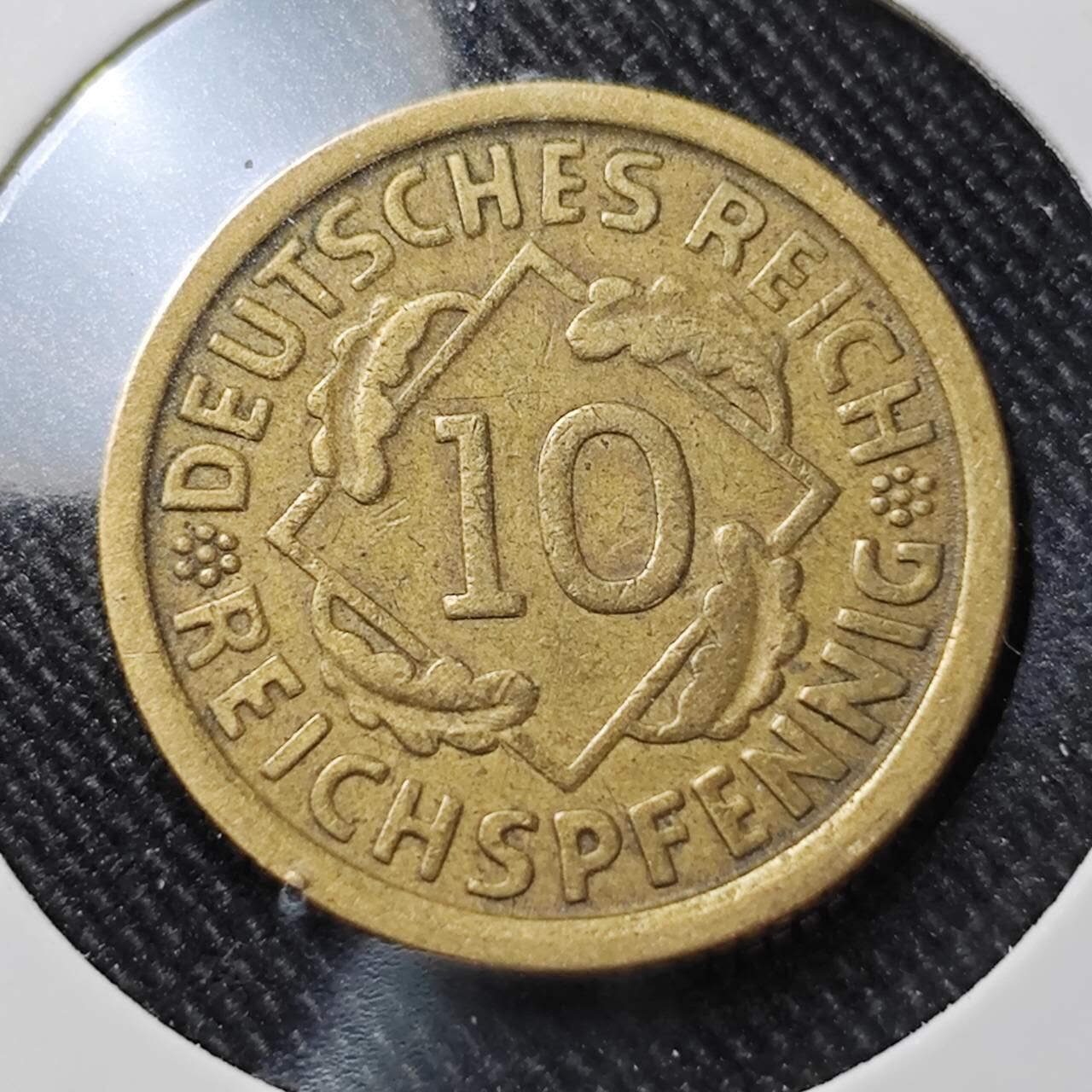 KK钱币收藏小铺  第392期  2月预留时间 周末发货  1925魏玛10分