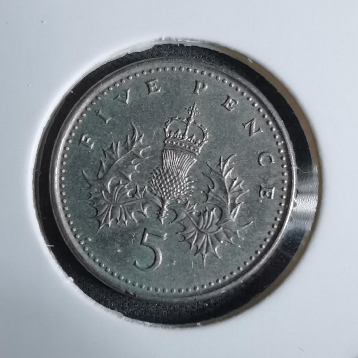 沼泽如烟--第984场 英国1991年5便士