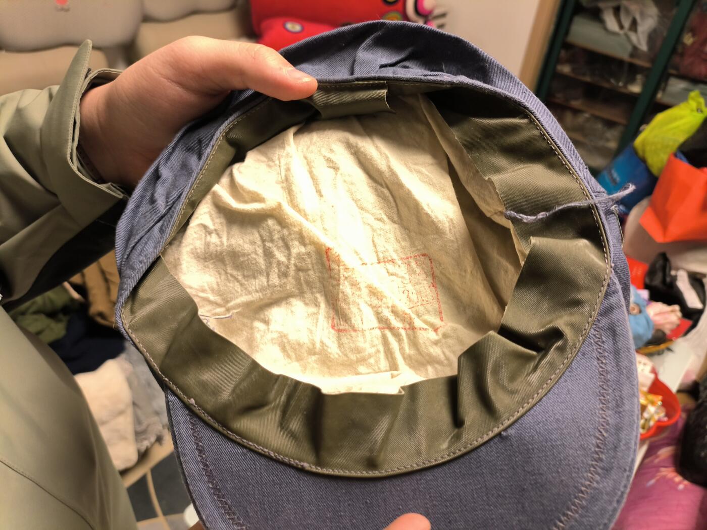 （店主清仓 大量自藏 制服徽章盛宴）罗岚⭐爱藏⭐甄选专拍第五场-分享拍场赚佣（实体经营） su-M65式海灰三号解放帽 早期斜纹布材质