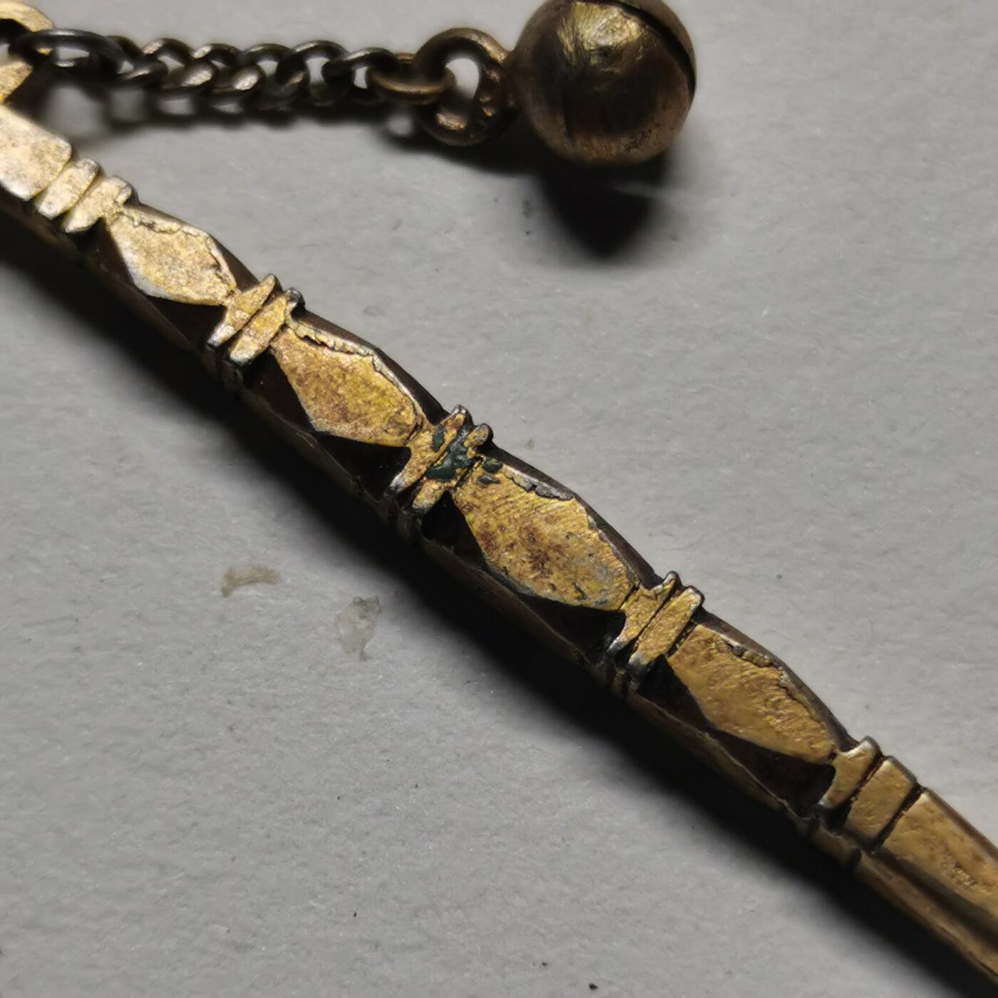 杂件专场98期 清末民国老银鎏金发簪