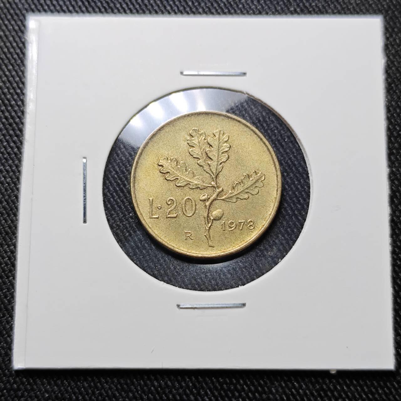 KK钱币收藏小铺  第392期  2月预留时间 周末发货  意大利20里拉铜币