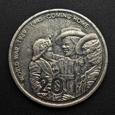 【淘币小摊】实时拍第八百六十三拍   小银币散币场   年前最后一周 之前的预留小年前全部发出 请更换最新收货地址  - 澳大利亚2005年二战50周年20分纪念币