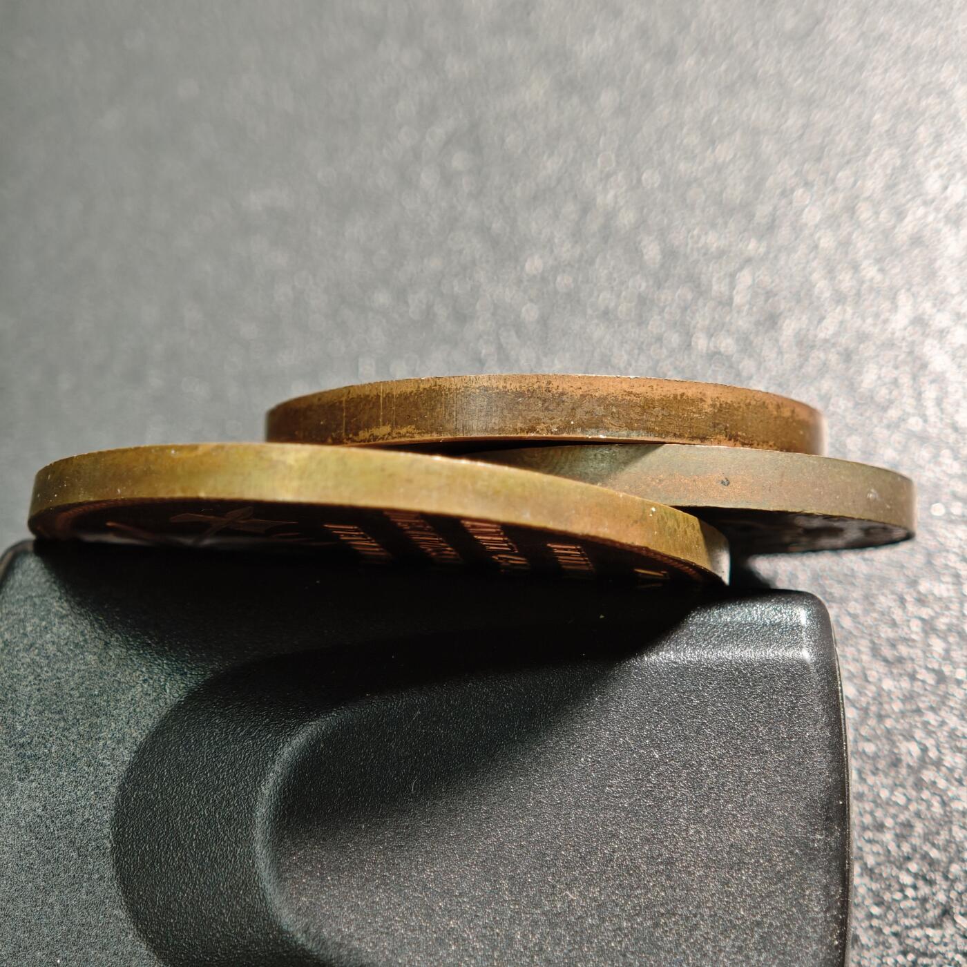 【德藏】世界币章拍卖第164期（拍品征集中~欢迎藏友联系） 3枚一组 1975年 德国平民宗教改革家托马斯·闵采尔纪念铜章 详细尺寸请看拍品介绍