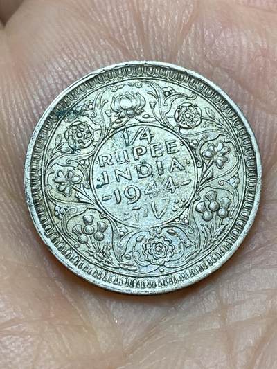 2026年第十九场(总第一百八十八场）外国好品散币场(免佣金) - 英属印度1944年1/4卢比银币(乔治六世第五版，500银)