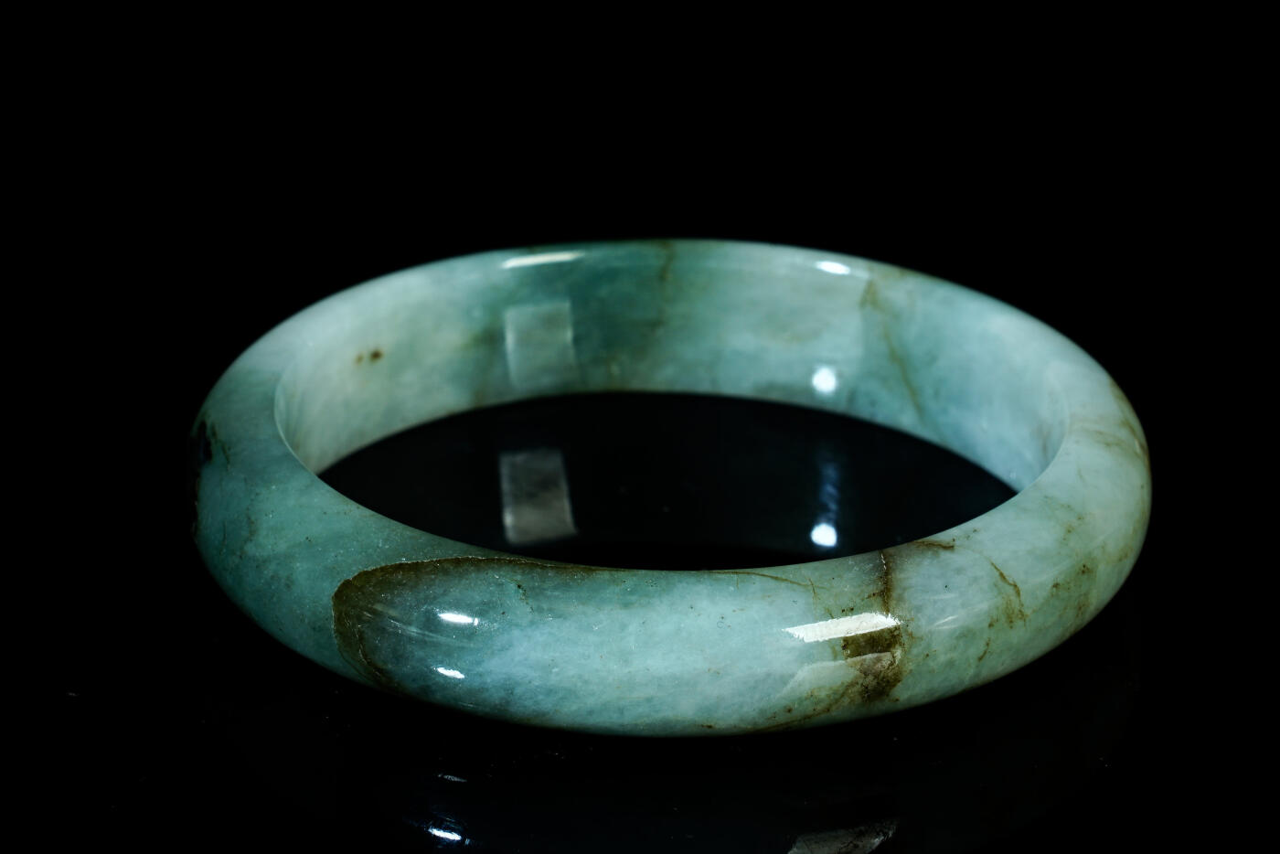 上海都达杂项专场二十一（全场包邮） 天然翡翠（A货）贵妃手镯 附鉴定证书90-50