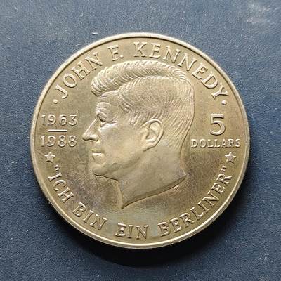 【全场包邮】纯粹捡漏拍500场-持续更新中 - 纽埃1988年5元肯尼迪遇刺25周年纪念币