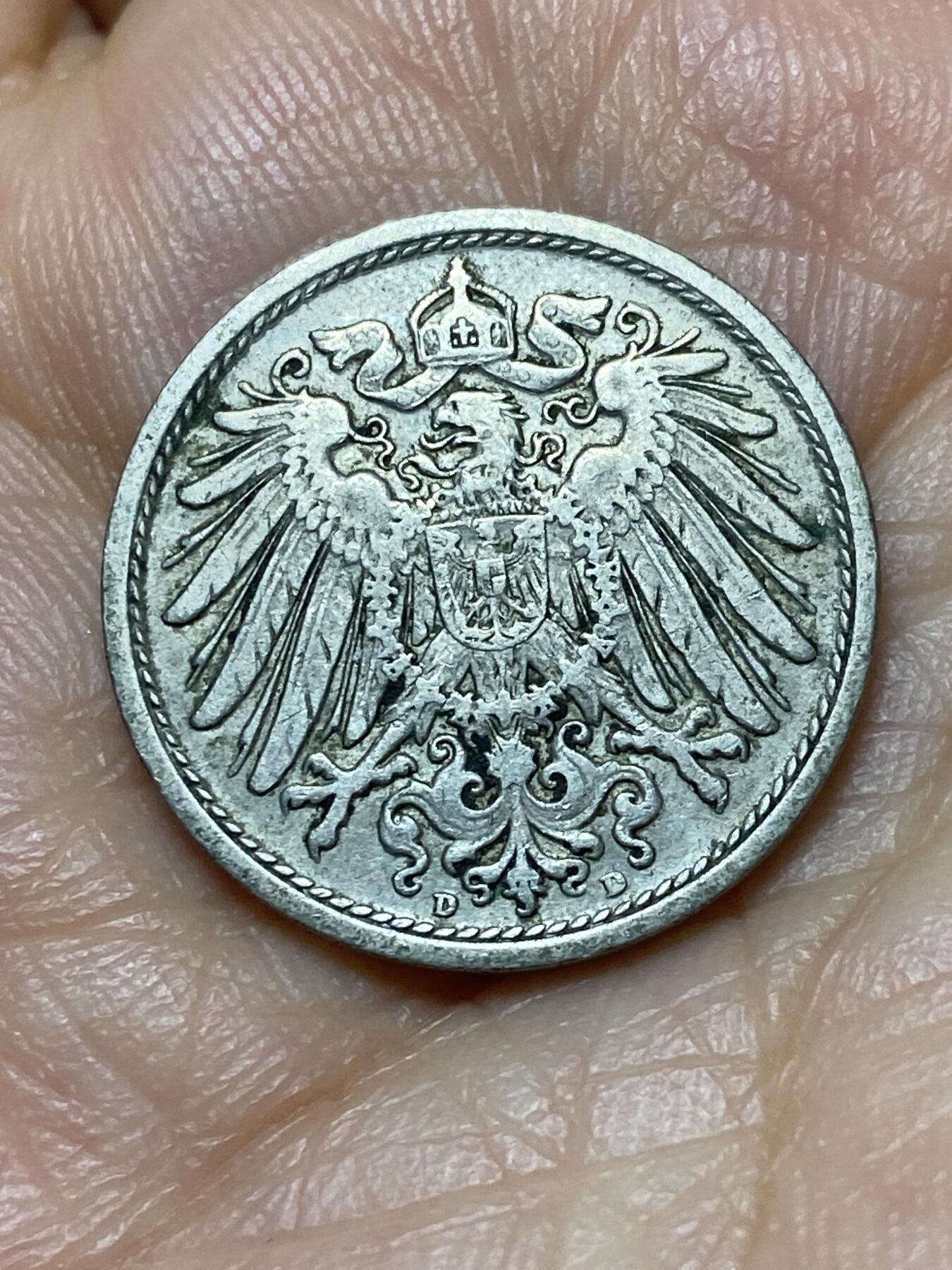 2026年第十九场(总第一百八十八场）外国好品散币场(免佣金) 少见年份厂标–德意志帝国1909年10芬尼(威廉二世时期，D标慕尼黑造)