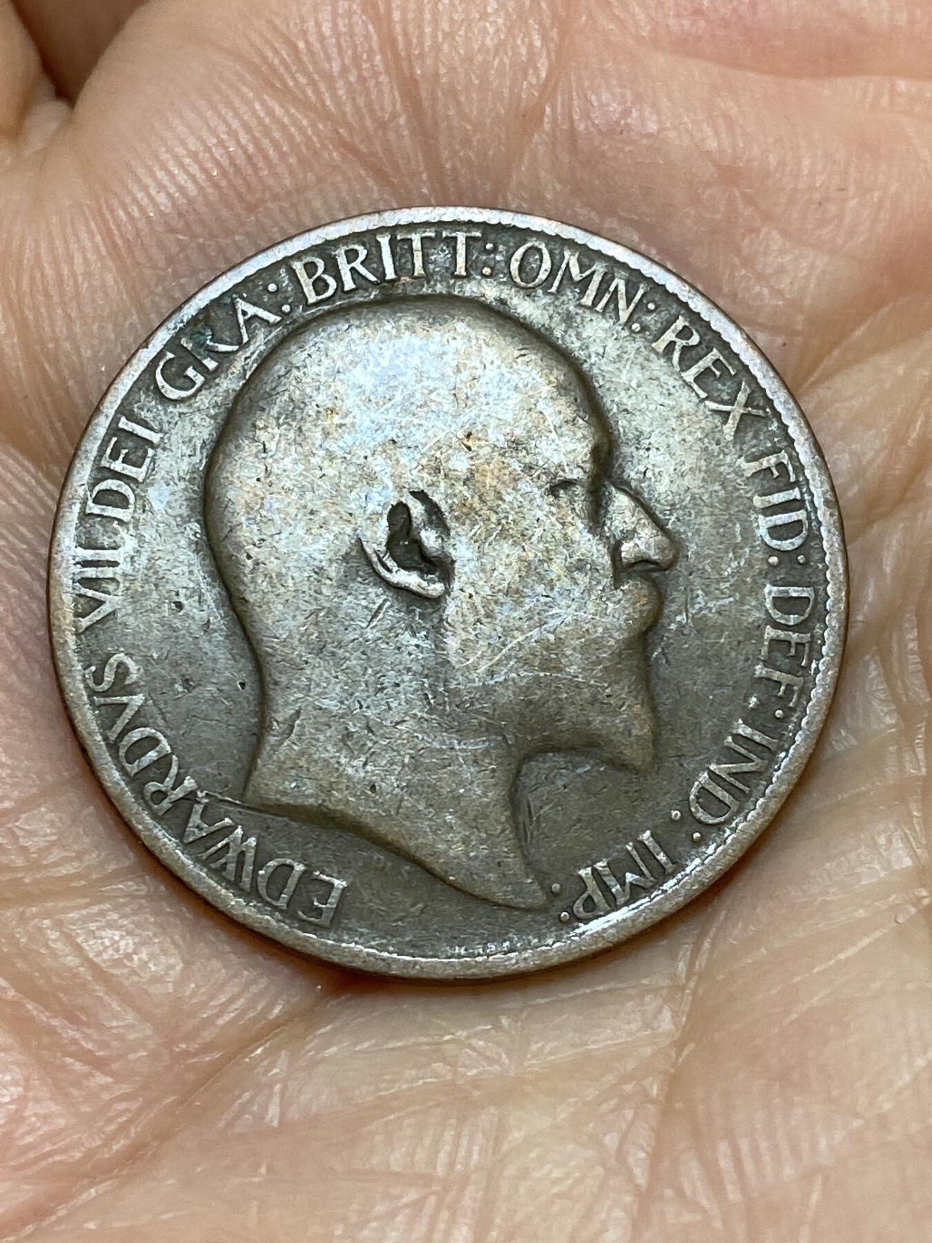 2026年第十九场(总第一百八十八场）外国好品散币场(免佣金) 英国🇬🇧1908年1/2便士(爱德华七世时期)