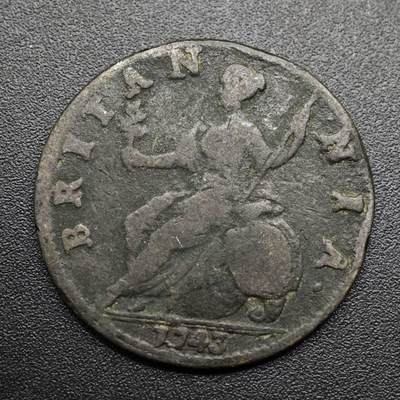 【淘币小摊】实时拍第八百六十三拍   小银币散币场   年前最后一周 之前的预留小年前全部发出 请更换最新收货地址  - 英国1743年乔治二世半便士铜币