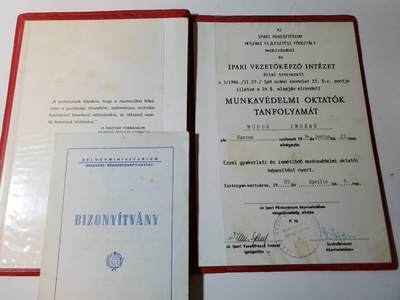 韵星假日军品类拍卖第三十九期暨默多克中校夫妇专场 -- Rimey Holidays Militaria Auction 39 & The Modoks Collection  - 匈牙利人民共和国默多克中校内务部警长办公室学校指挥部完成修业优异证书 默多克夫人职业安全指导员大证