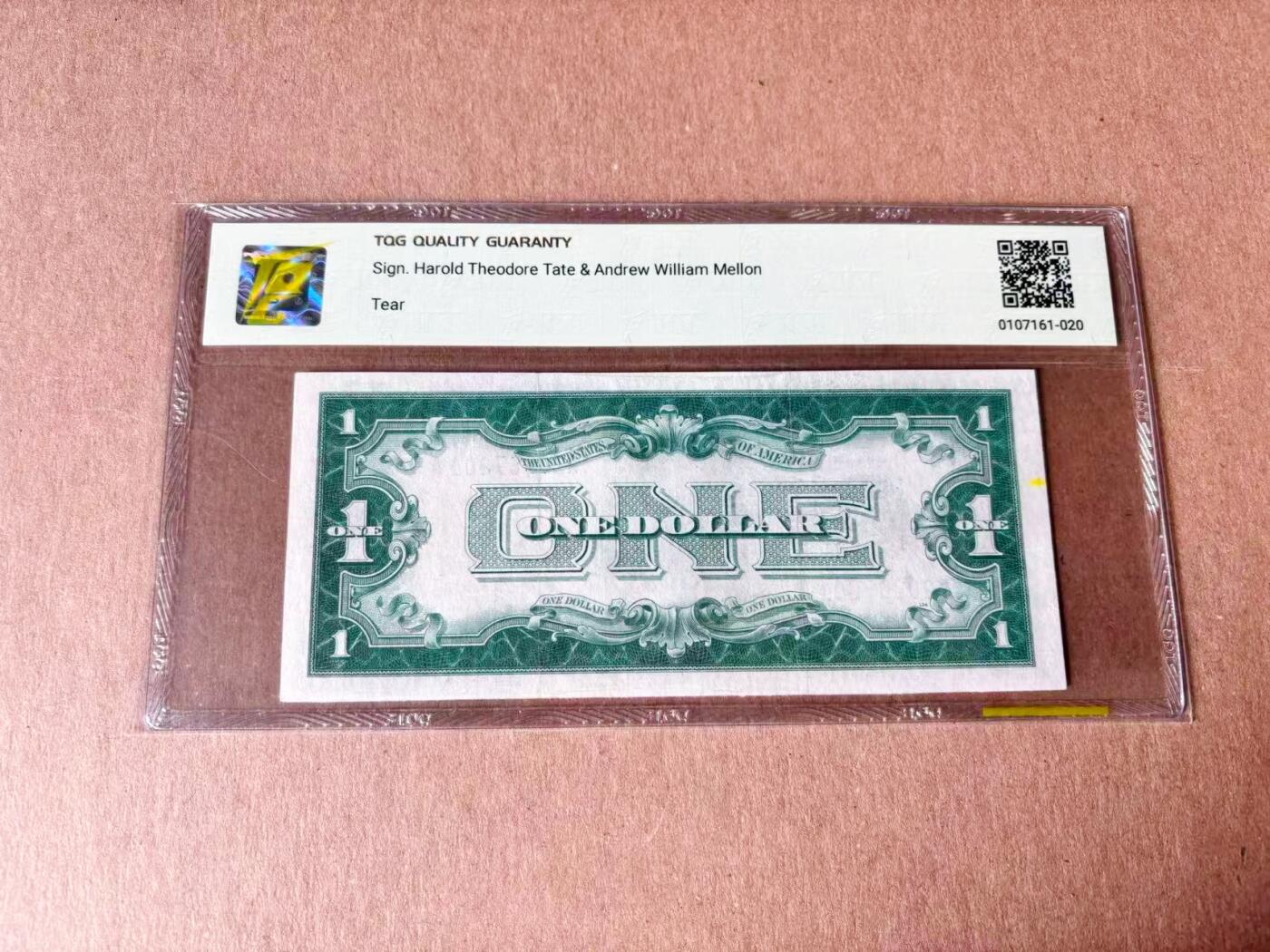 【Blue Auction】世界纸币精拍第782期——18级TOP拍卖/信誉/品质/专业/高效💫 美国1928年1美金 银币券 AA冠 TQG45