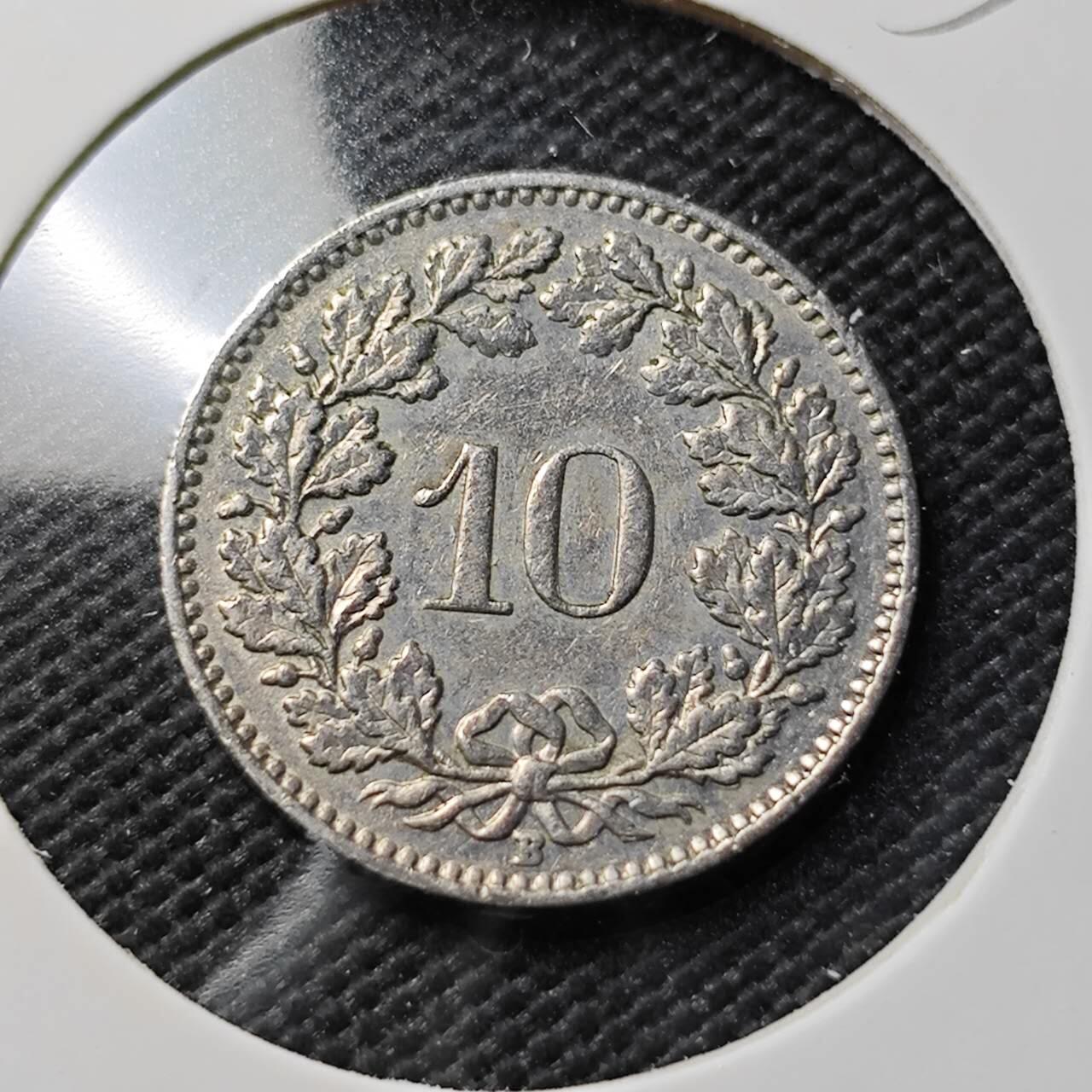 KK钱币收藏小铺  第393期  2月预留时间 周末发货  1959瑞士10分