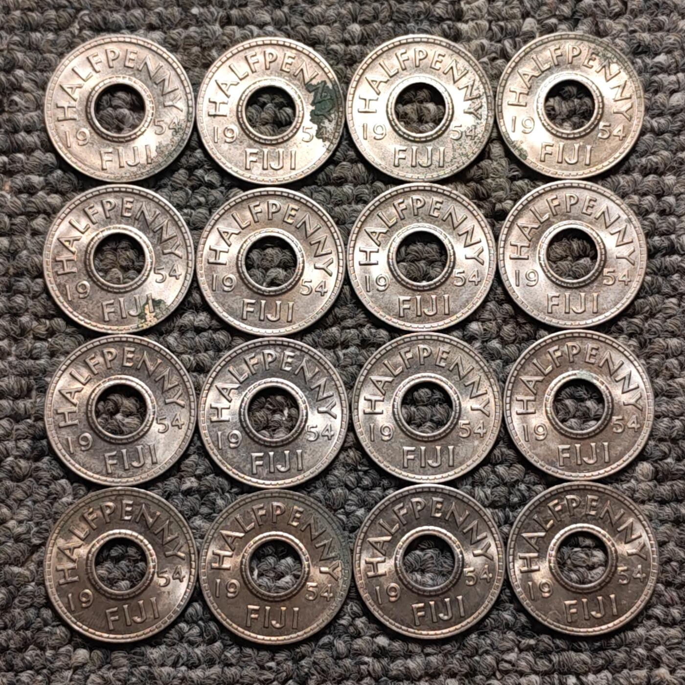 1954年斐济半便士镍币（单枚价）
