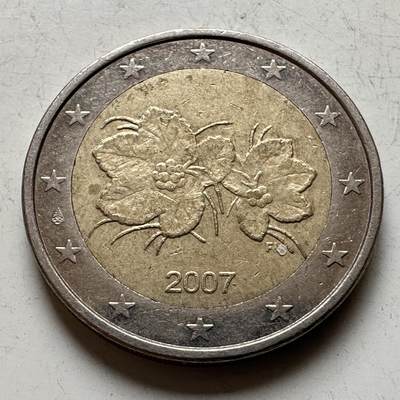 🌹外币初藏🌹🐯2026年第16场 快递将在12号停运 年前需发货的抓紧 ，年后正月十五恢复发货 - 芬兰2007年2欧元