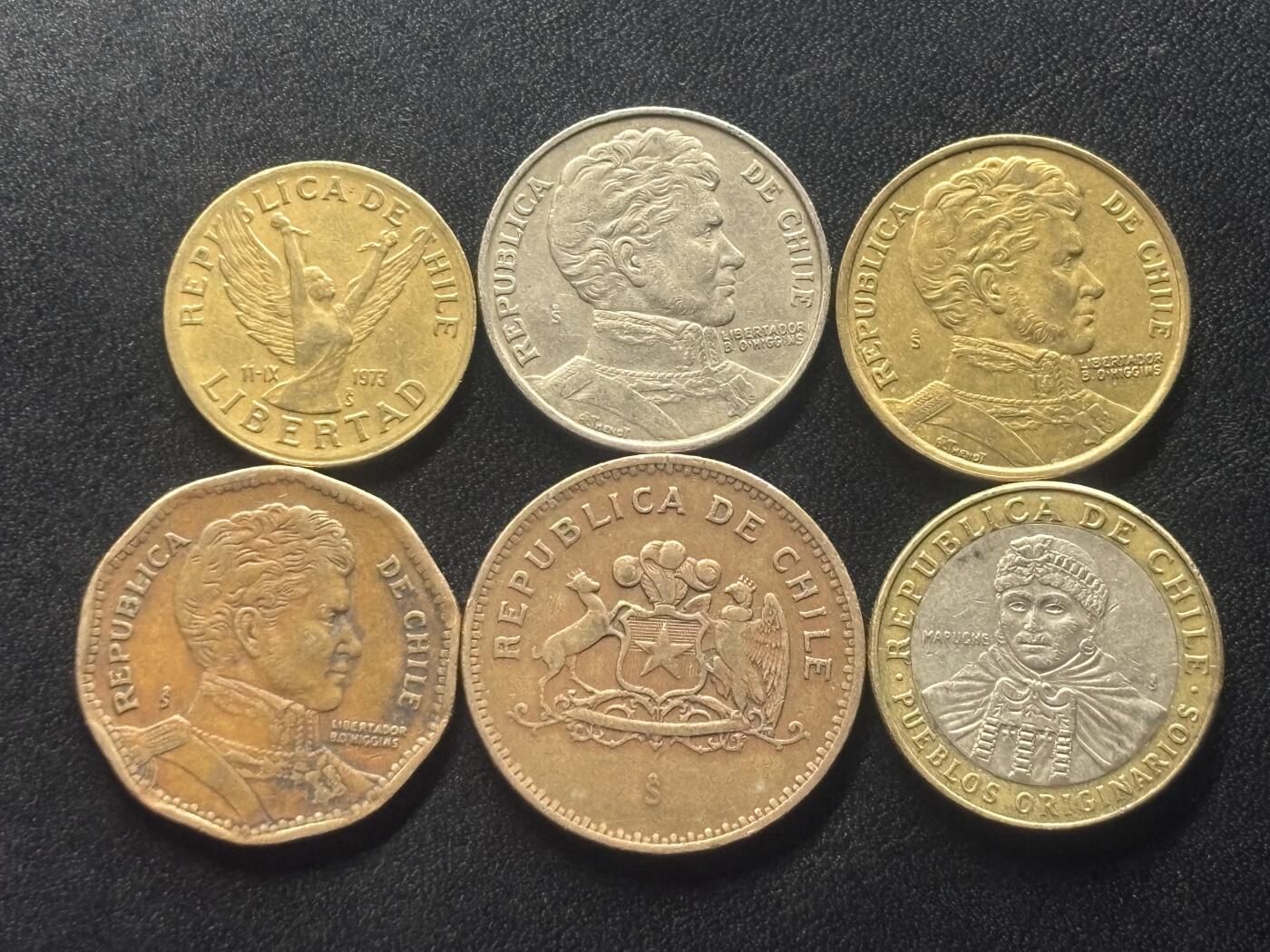 邮泉阁限时拍卖第四十一场（硬币在国外。请付邮费6元。） 智利6枚