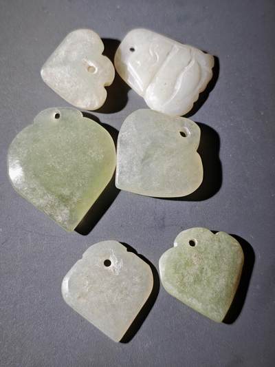 116期新疆红钱粟特钱币丝路钱币专场 - 4岫玉一组