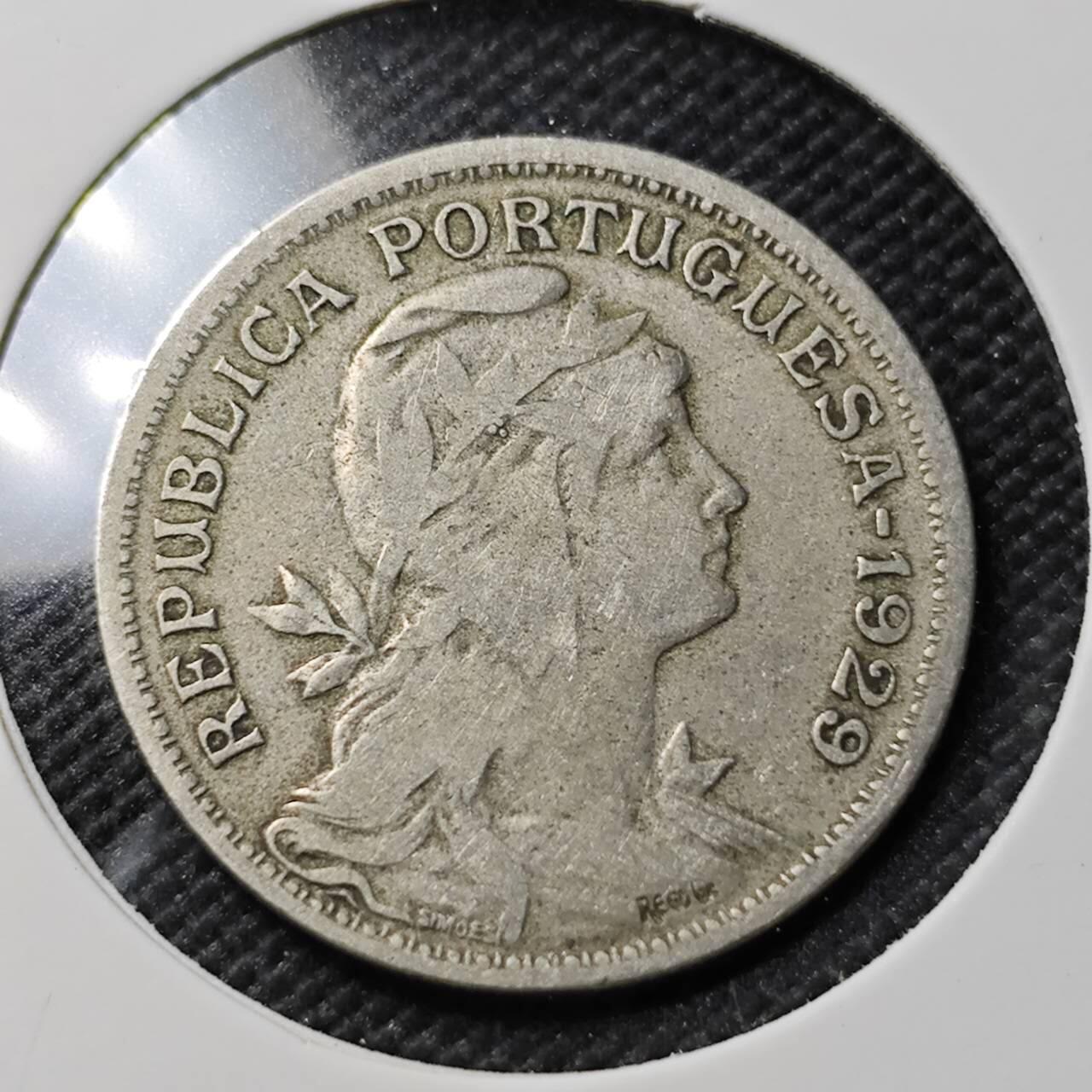 KK钱币收藏小铺  第393期  2月预留时间 周末发货  1929葡萄牙50分