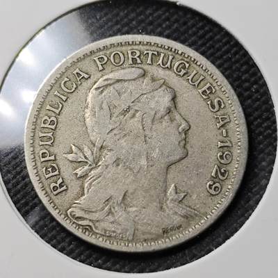 KK钱币收藏小铺  第393期  2月预留时间 周末发货 -  1929葡萄牙50分