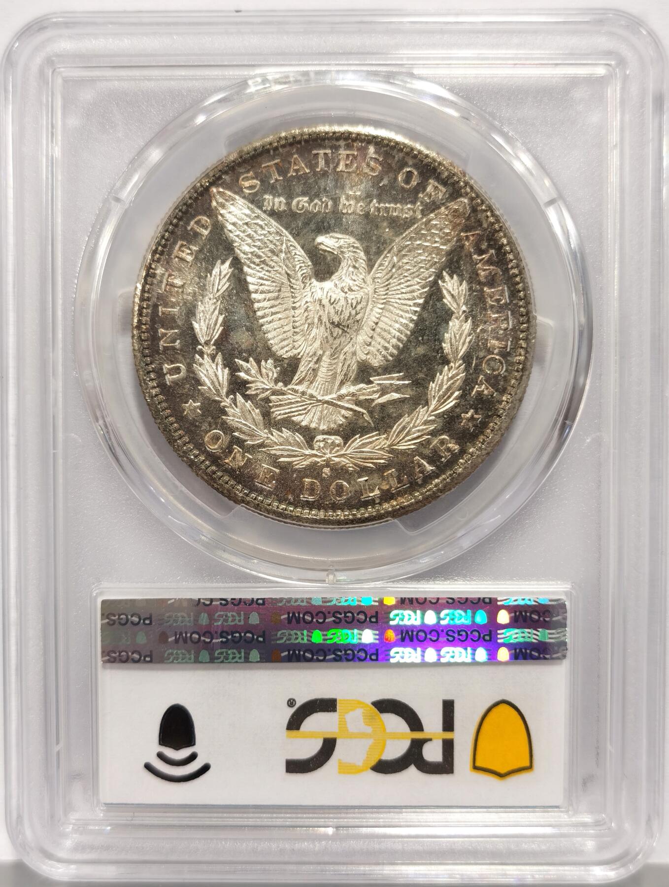 博洋堂“心向春光”2月精品大拍专场暨第160期（全场包邮） PCGS MS65PL 美国1881年S版摩根$1银币 币面双面图案凝霜质感与底板形成强烈视觉反差 类镜面高分状态下仍留存绝美环五彩包浆实属难得 镜面感十足 近期热涨品种