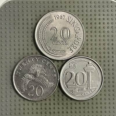 2026年第23场各国散币拍卖（总第173场） - 新加坡20分3枚不同版本