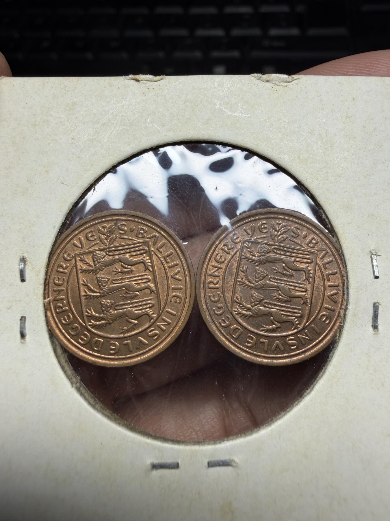 2025年集古藏今外币拍卖第二期-第4场—（总第304拍），可以寄存60天，满160元包邮。 1971年根西1/2新便士2枚