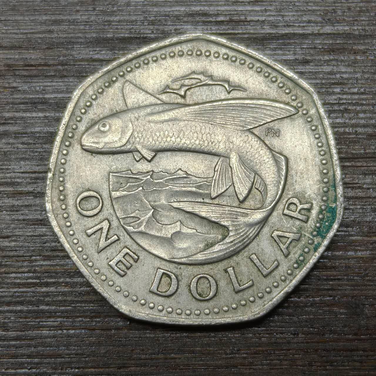 【铜匠收藏】★第146★散币专场 不寄存，30包邮。不满30元，支付5元运费。《接受代拍 代送NGC评级》 87【无寄存】巴巴多斯 1973年 1元 飞鱼 