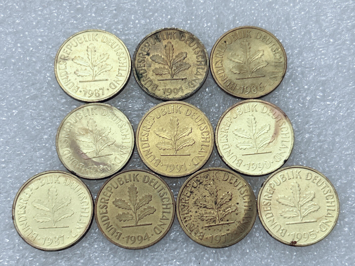 第一海外回流一元起拍收藏 散集专场  第299期 德国5芬尼硬币 10枚