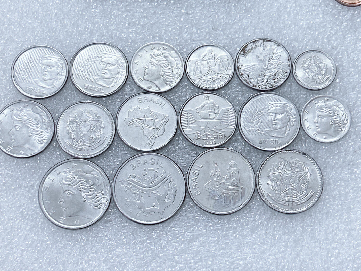 第一海外回流一元起拍收藏 散集专场  第299期 巴西不锈钢币 16枚 无重复