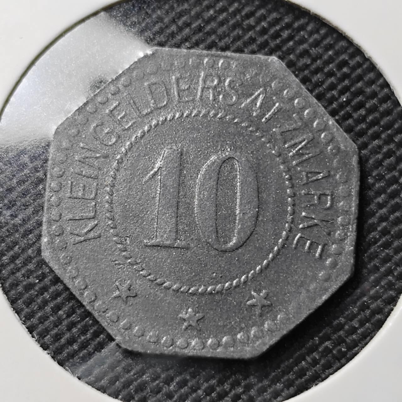 KK钱币收藏小铺  第393期  2月预留时间 周末发货  德紧10芬尼代币