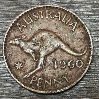 【铜匠收藏】★第146★散币专场 不寄存，30包邮。不满30元，支付5元运费。《接受代拍 代送NGC评级》 - 56【无寄存】澳大利亚 1960年 1便士 动物 袋鼠