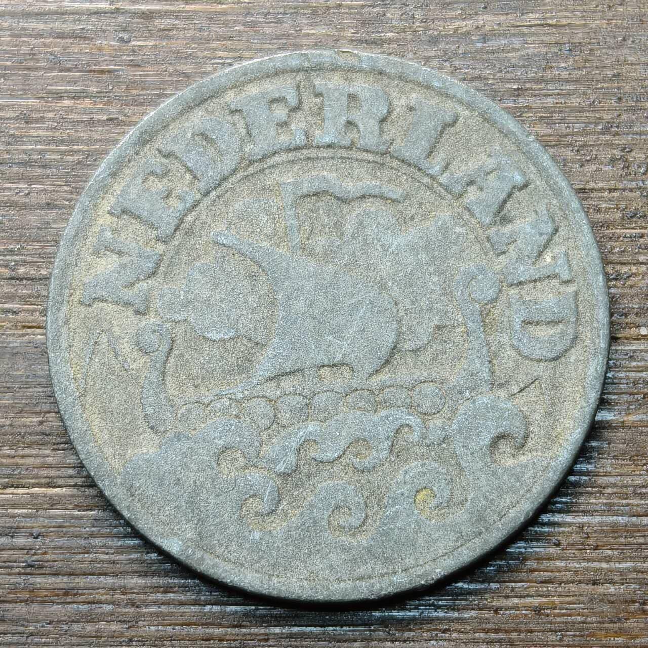 【铜匠收藏】★第146★散币专场 不寄存，30包邮。不满30元，支付5元运费。《接受代拍 代送NGC评级》 10【无寄存】德占荷兰 1941年 25分 锌币