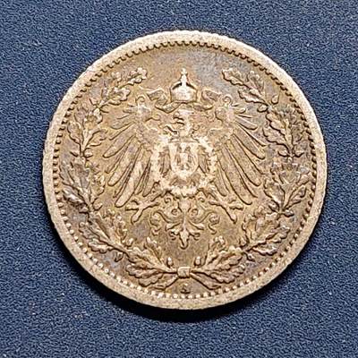 【全场包邮】纯粹捡漏拍500场-持续更新中 - 德国第二帝国1906年1/2马克银币【20毫米2.77克90%】