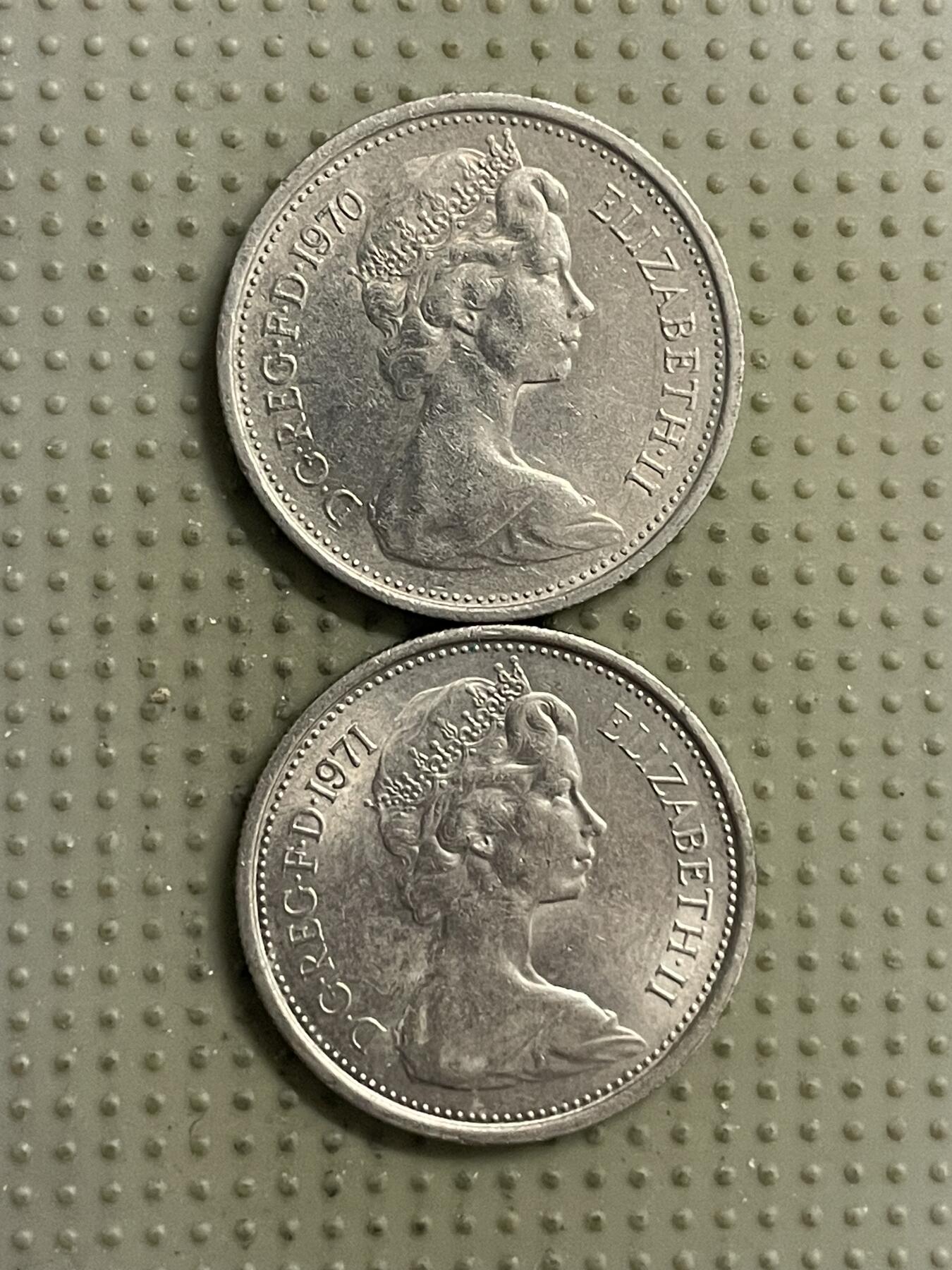 2026年第22场各国散币拍卖（总第172场） 英国5便士大版2枚