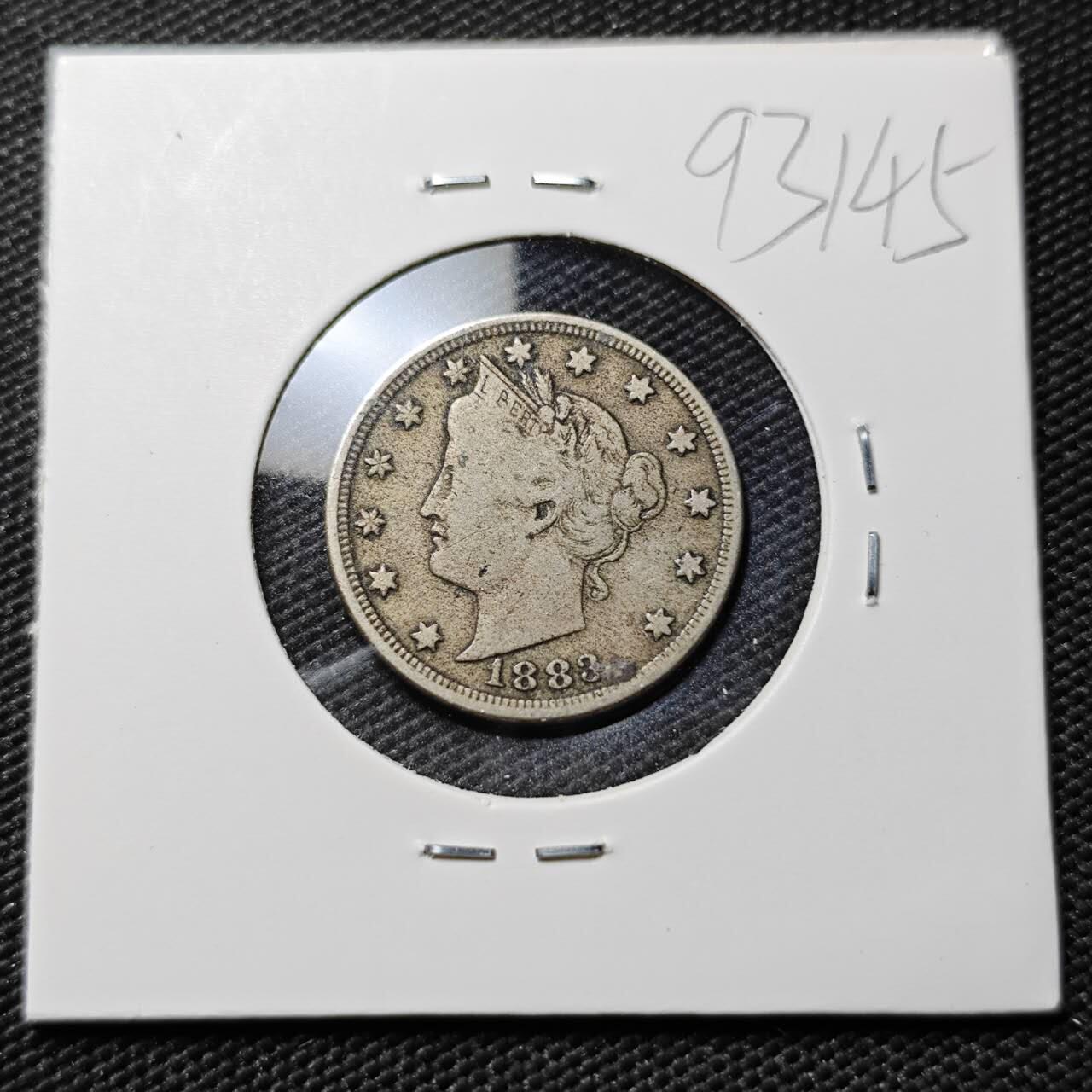 KK钱币收藏小铺  第393期  2月预留时间 周末发货  1883美国5分镍币