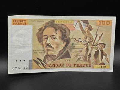 【淘币小摊】实时拍第八百六十四拍   无佣金纸币福利场   年前最后一周 之前的预留小年前全部发出 请更换最新收货地址  - 法国100法郎纸币【有折】