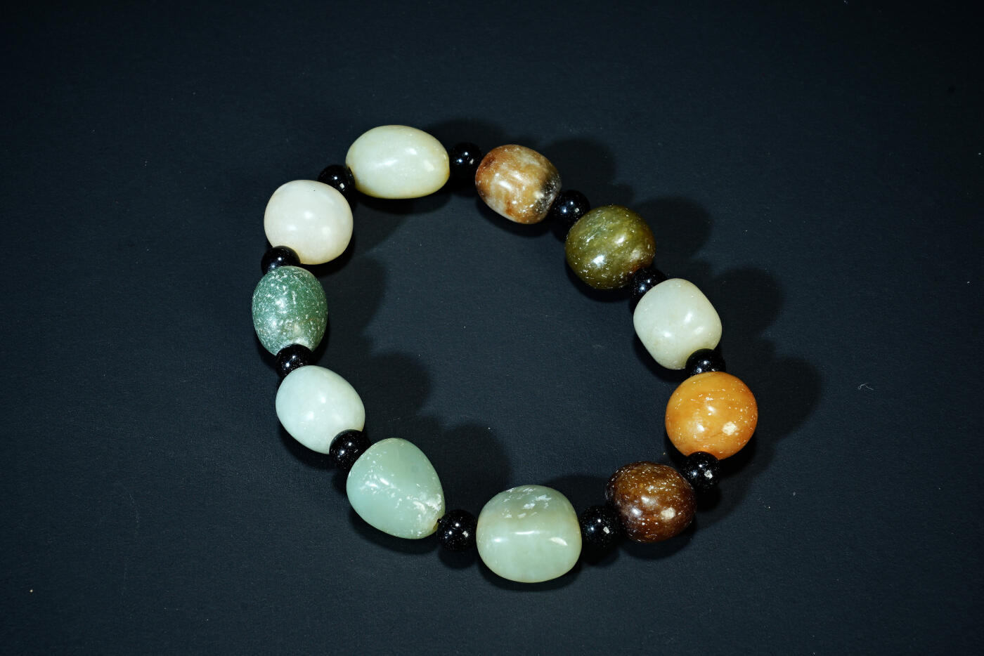 上海都达杂项专场二十一（全场包邮） 天然和田玉籽料手串90-78