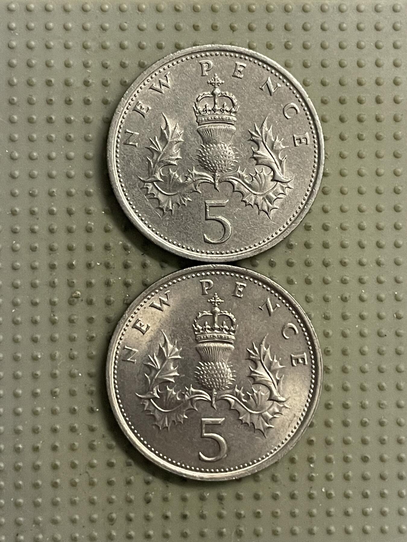 2026年第22场各国散币拍卖（总第172场） 英国5便士大版2枚