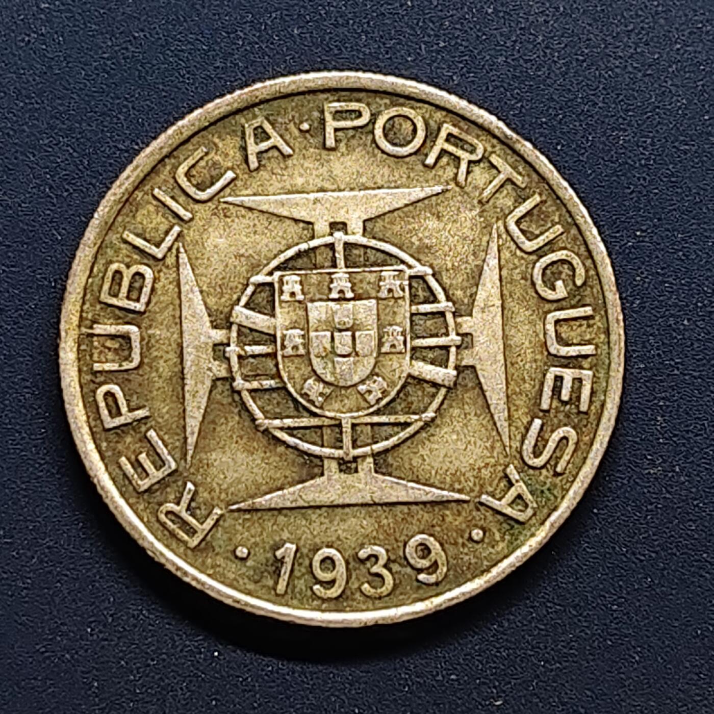 【全场包邮】纯粹捡漏拍500场-持续更新中 葡属圣多美和普林西比1939年5埃斯库多银币【25毫米7克65%】