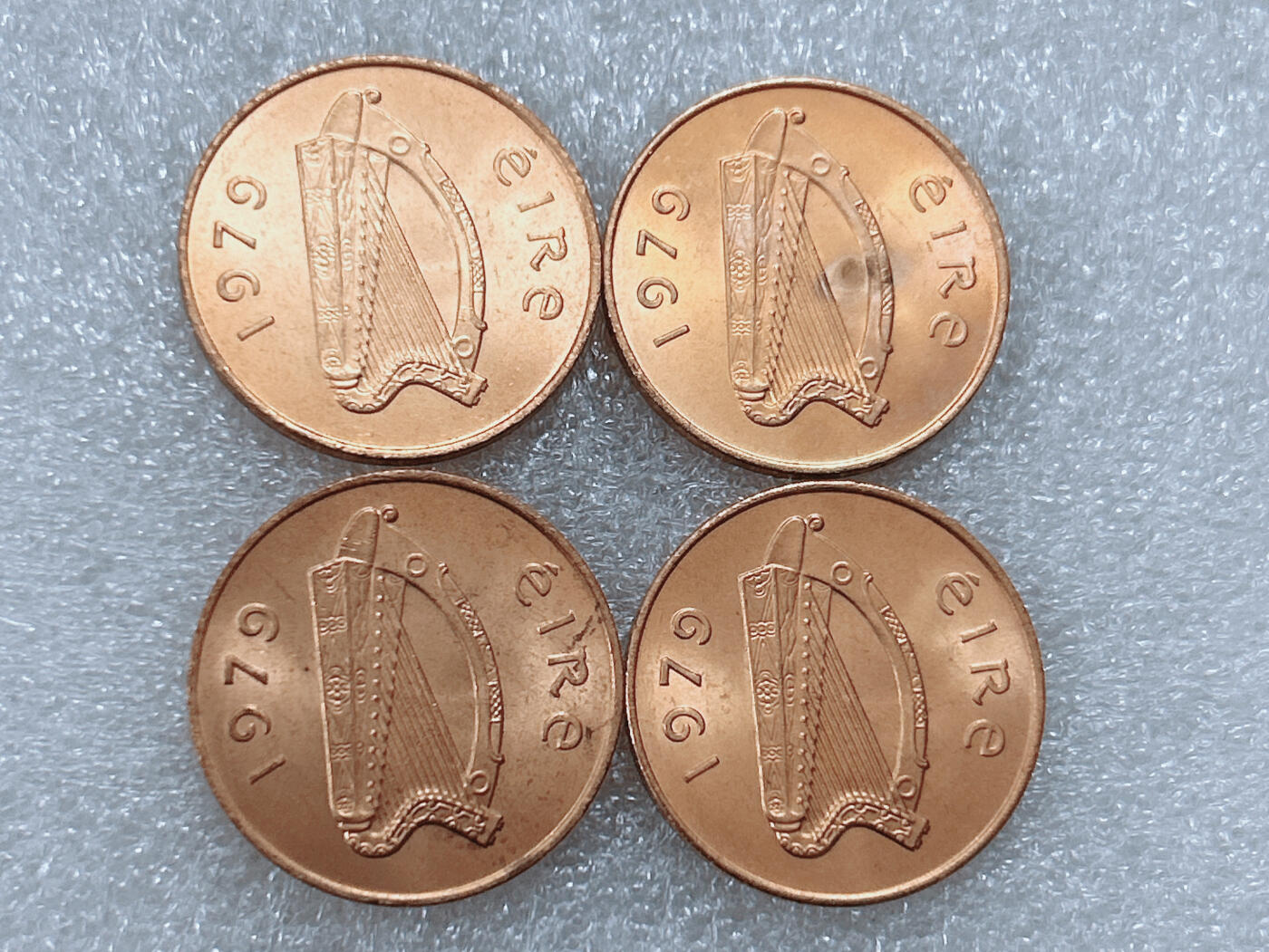 第一海外回流一元起拍收藏 散集专场  第300期 爱尔兰1979年2便士硬币4枚 原光品