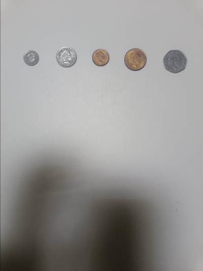 【20260206】非全新纸币和硬币第332场 - 英国5枚硬币小全套