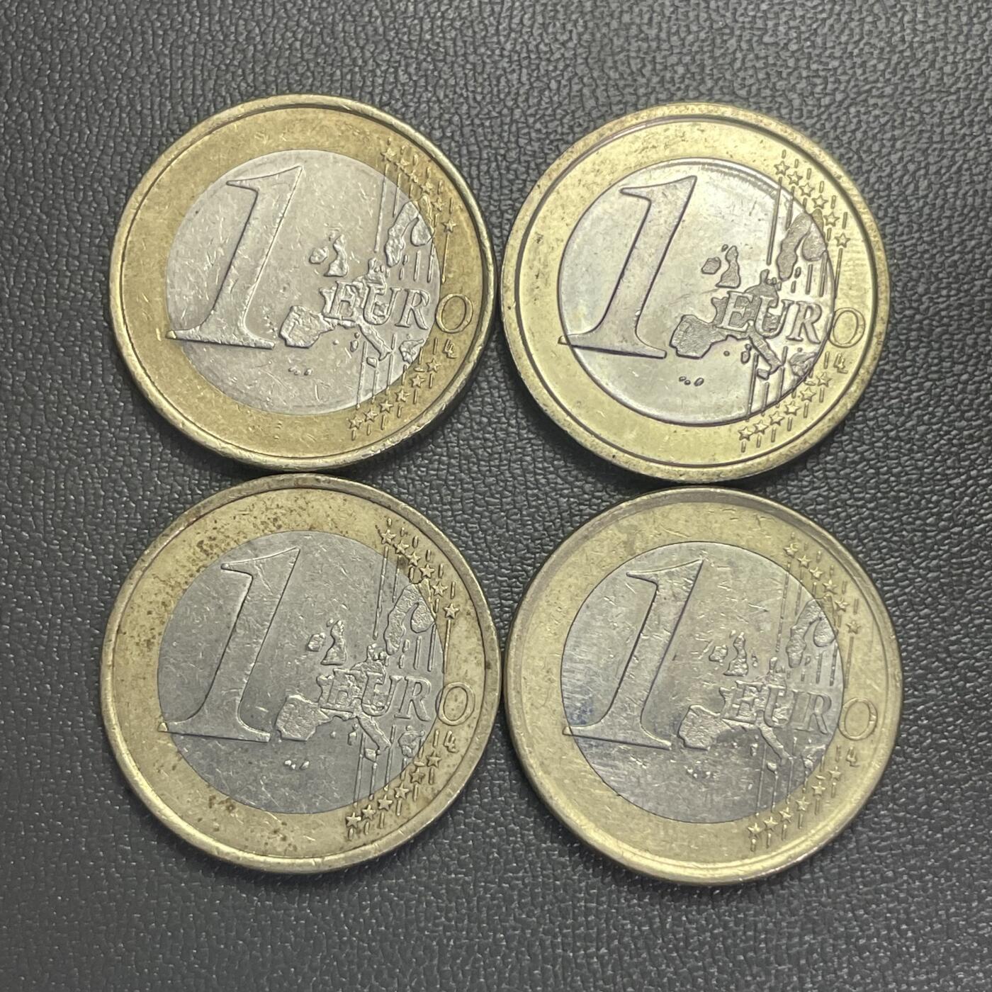 回流0207 德国、意大利、法国、西班牙1欧元4枚