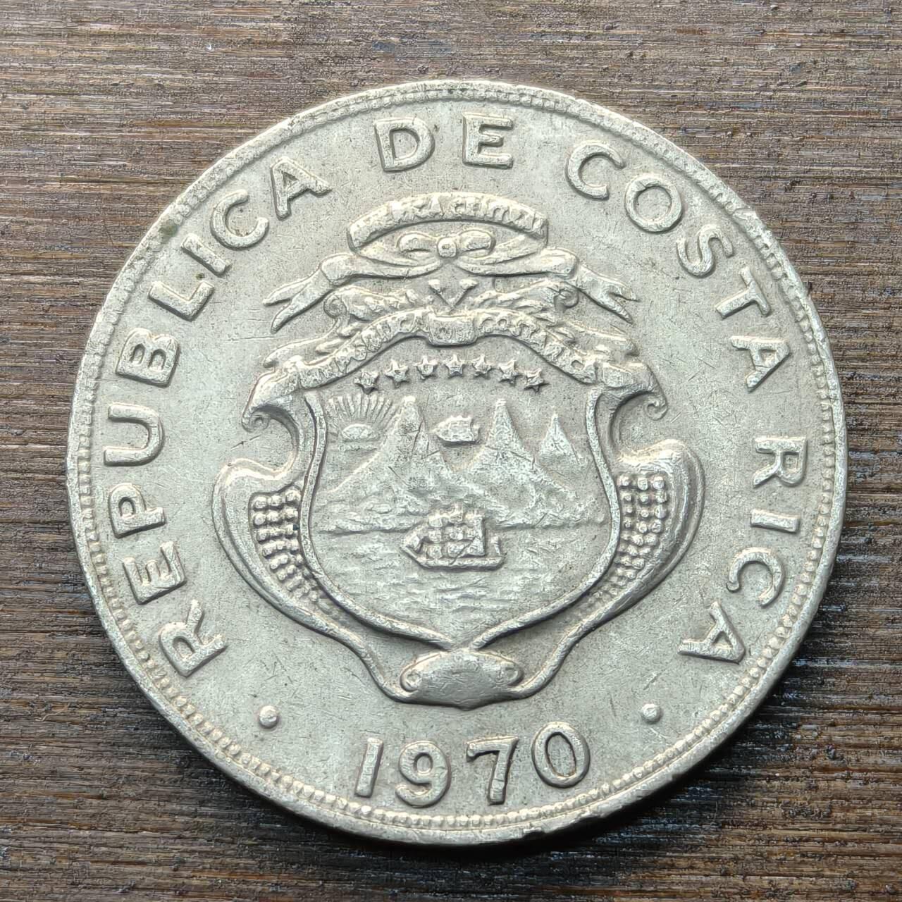 【铜匠收藏】★第146★散币专场 不寄存，30包邮。不满30元，支付5元运费。《接受代拍 代送NGC评级》 43【无寄存】哥斯达黎加 1970年 1科朗