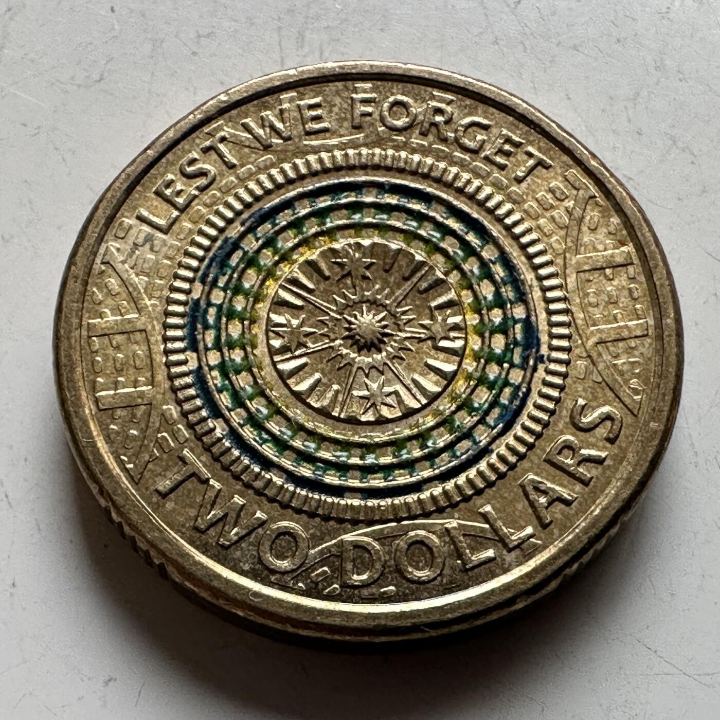 🌹外币初藏🌹🐯2026年第16场 快递将在12号停运 年前需发货的抓紧 ，年后正月十五恢复发货 澳大利亚2017年¥2彩色纪念币 b