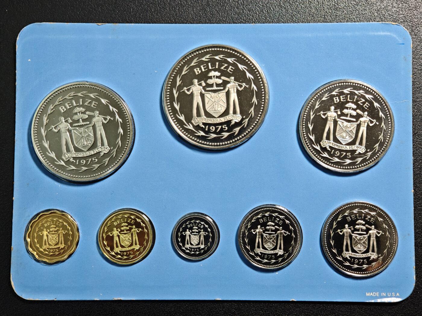 【德藏】世界币章拍卖第164期（拍品征集中~欢迎藏友联系） 1975年 伯利兹本土鸟类精制币套装 其中5元及10元为银币 925银 总重56.2g