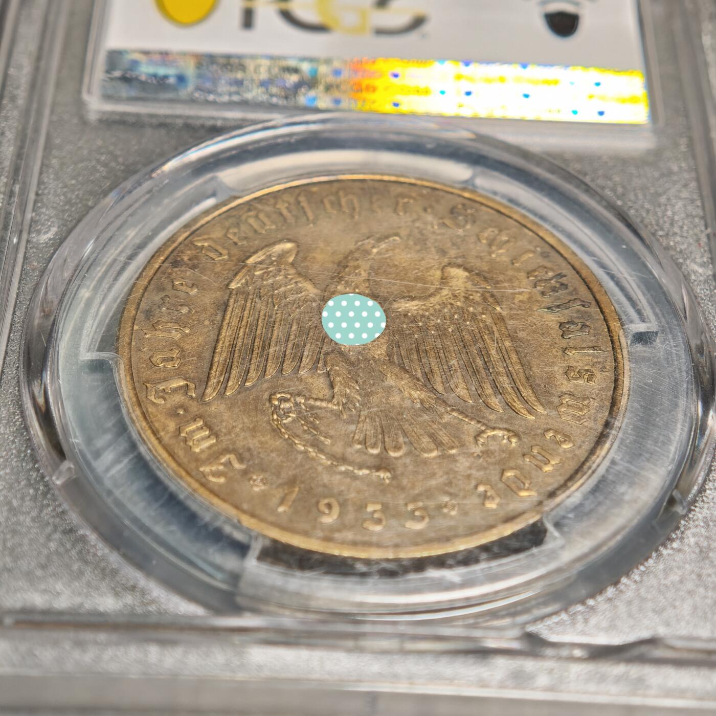 【德藏】世界币章拍卖第164期（拍品征集中~欢迎藏友联系） 1933年 德国德国民族社会主义工人党党首锁链鹰铜章 PCGS SP55（原图请查询PCGS评级官网）