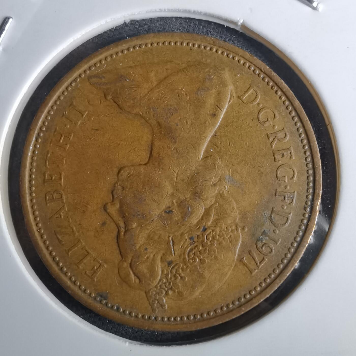 沼泽如烟--第985场 英国1971年2便士