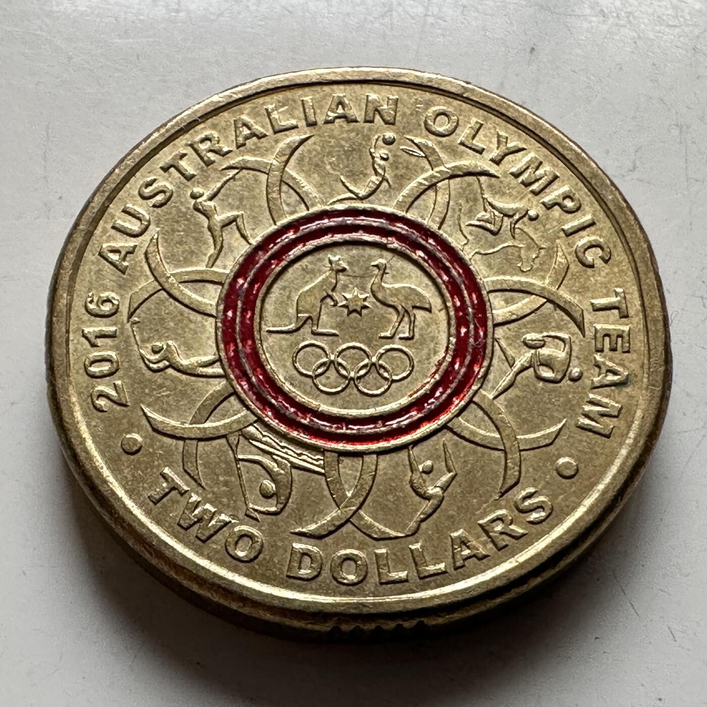 🌹外币初藏🌹🐯2026年第16场 快递将在12号停运 年前需发货的抓紧 ，年后正月十五恢复发货 澳大利亚2016年¥2彩色纪念币